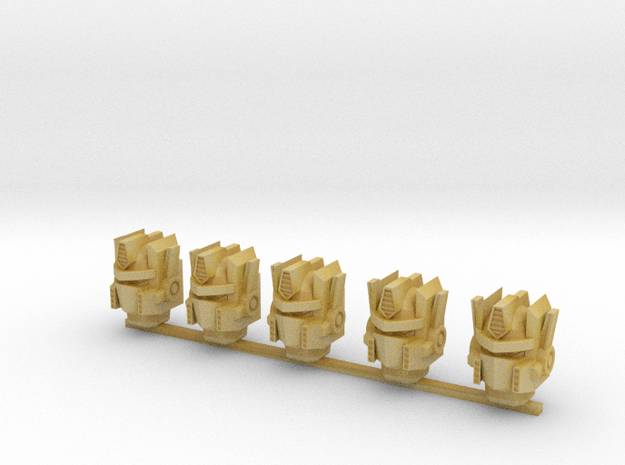 Autobot heads 001a (prime heads) (x5) in Tan Fine Detail Plastic