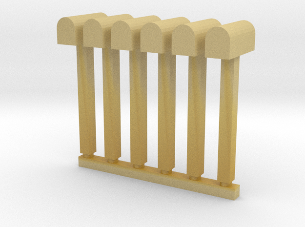 'HO Scale' - (6) Mailboxes in Tan Fine Detail Plastic