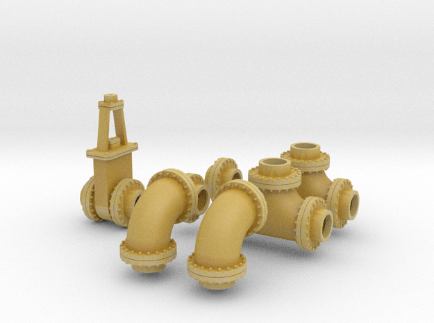 1:87 24 inch Pipe collection in Tan Fine Detail Plastic