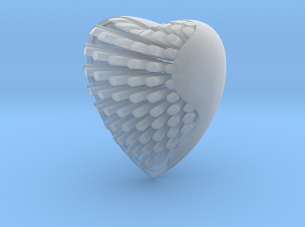 Heart in Clear Ultra Fine Detail Plastic