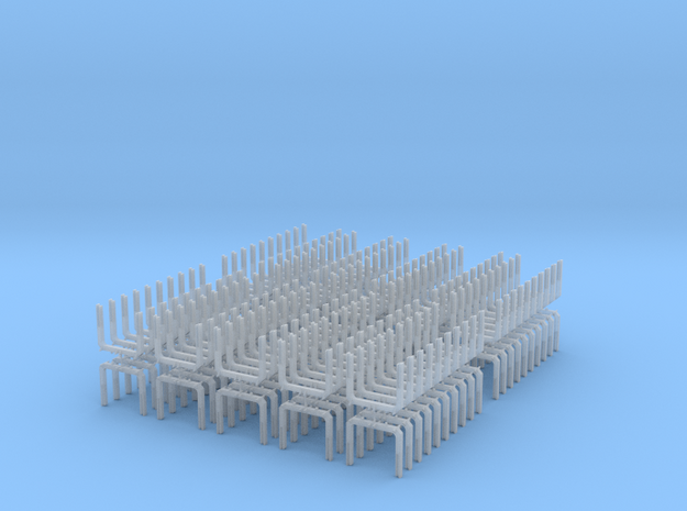 Z Scale Log Bunk V2.0 200 Pack in Clear Ultra Fine Detail Plastic