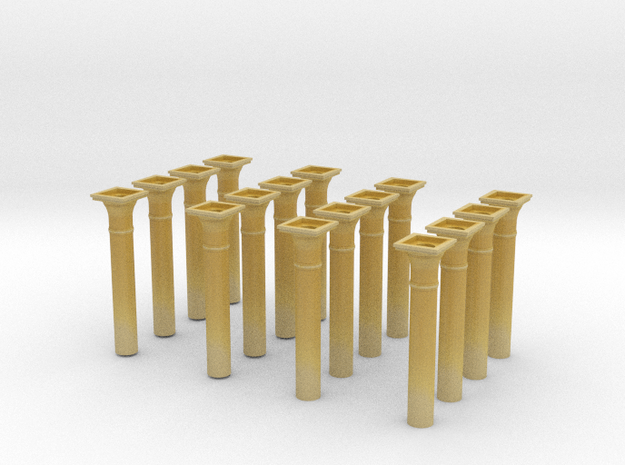 00 scale Underground station Roof Support Columns  in Tan Fine Detail Plastic