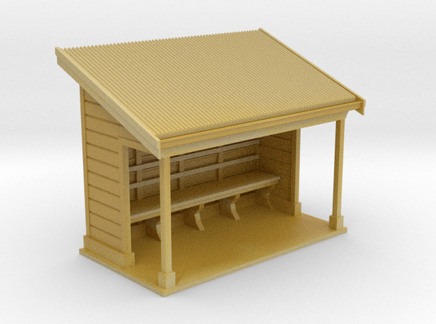 NSW Tramways Waiting Shed Design 01 in Tan Fine Detail Plastic