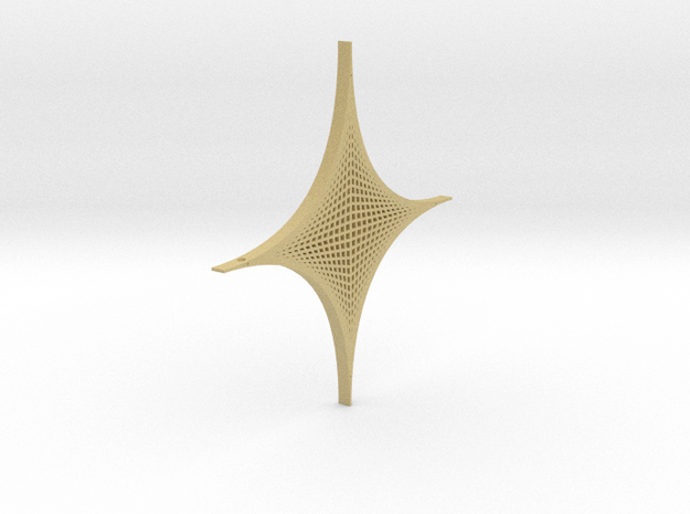 Parabolic Diamond Pendant in Tan Fine Detail Plastic