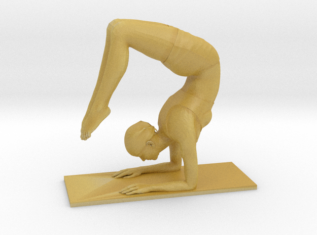 Scorpion handstand pose (small) in Tan Fine Detail Plastic