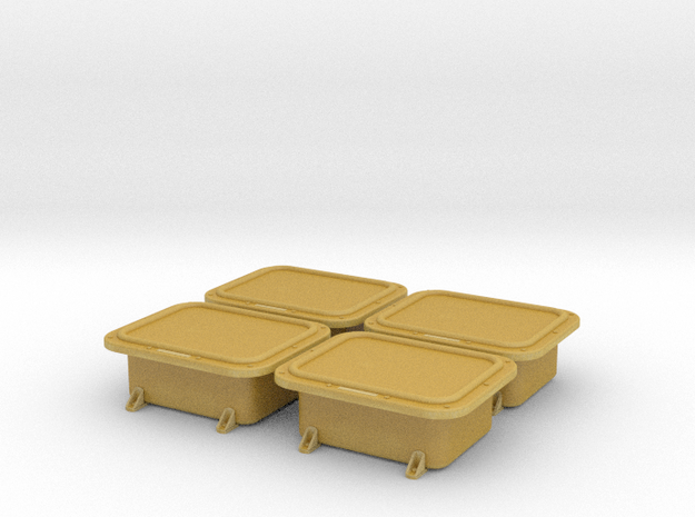 Enclosure 13x10" flat cover 4pcs, 1/18 scale in Tan Fine Detail Plastic