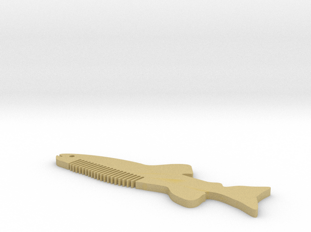 Fish Comb in Tan Fine Detail Plastic