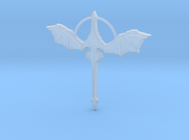 Dragon Pendant in Clear Ultra Fine Detail Plastic