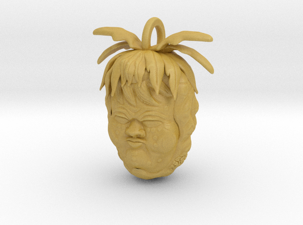 Pineapple Sour Face in Tan Fine Detail Plastic