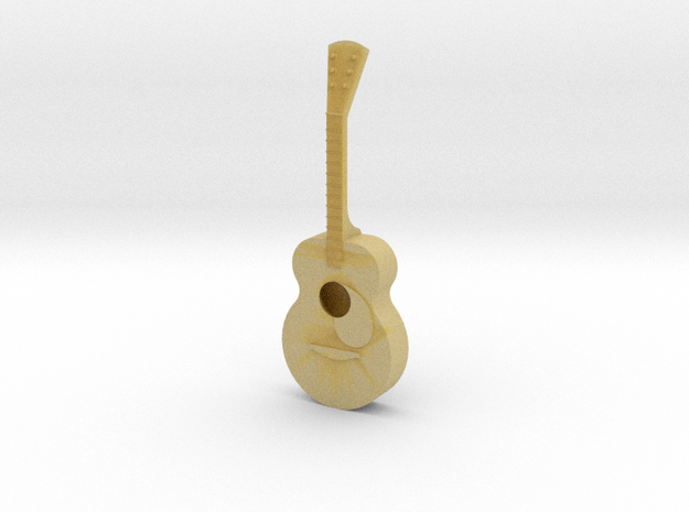 1/24 Scale Acoustic Guitar 1 in Tan Fine Detail Plastic