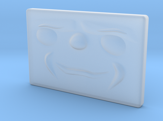 Small Smug Face in Clear Ultra Fine Detail Plastic