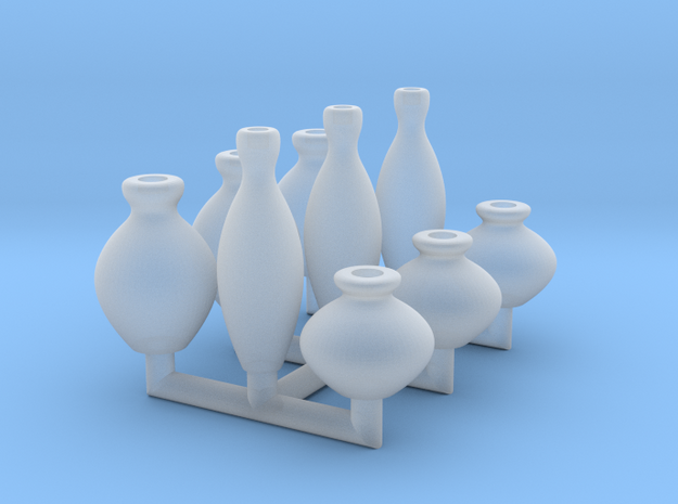 28mm Vases in Clear Ultra Fine Detail Plastic