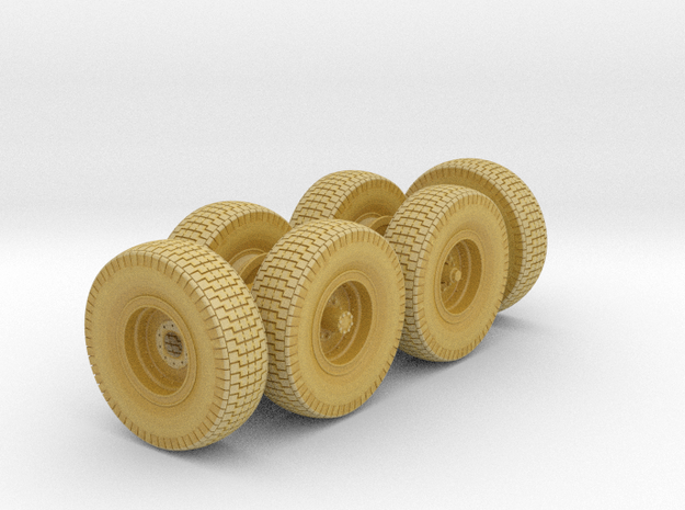 1/48th Chevy LRDG Sand Tyres  in Tan Fine Detail Plastic