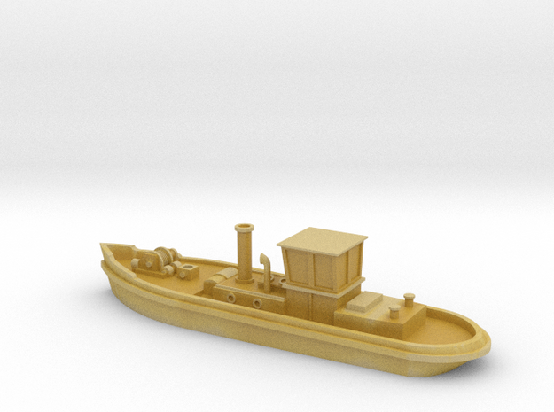 1:350 Canal steam tug in Tan Fine Detail Plastic