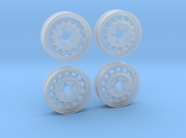 1:25 Artillery Wheel Set Staggered Set in Clear Ultra Fine Detail Plastic