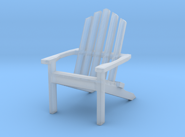 AdirondackChair - Tiny  in Clear Ultra Fine Detail Plastic