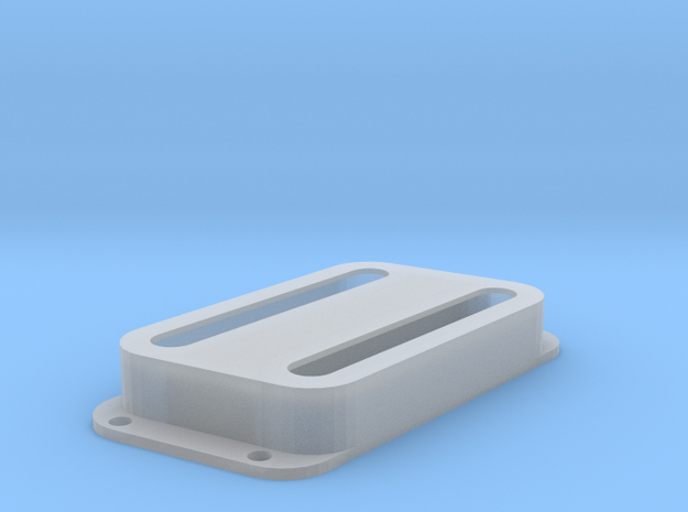 Strat PU Cover, Double Wide, Angled, Open in Clear Ultra Fine Detail Plastic