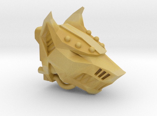 Wolf Head V2 for Armiger-scale Knight in Tan Fine Detail Plastic