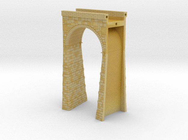 T-scale Stone Viaduct Section - 15d Curve - 145mm  in Tan Fine Detail Plastic