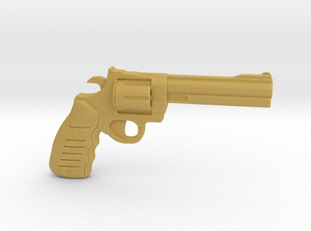 Revolver in 1/6 scale in Tan Fine Detail Plastic