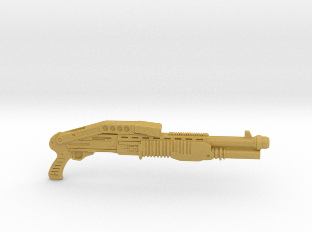cyberpunk - near future shotgun in 1/6 scale in Tan Fine Detail Plastic