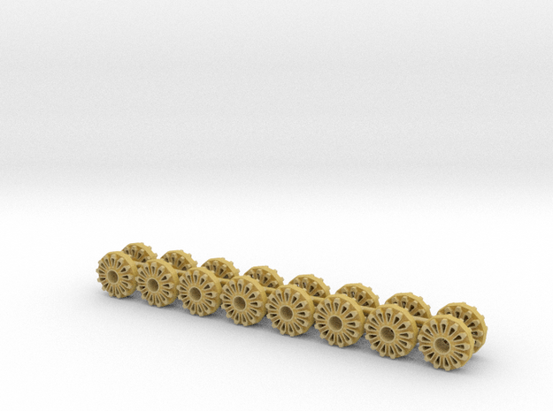 Main Sprocket - 1-160 scale - Set of 16 - Upright  in Tan Fine Detail Plastic