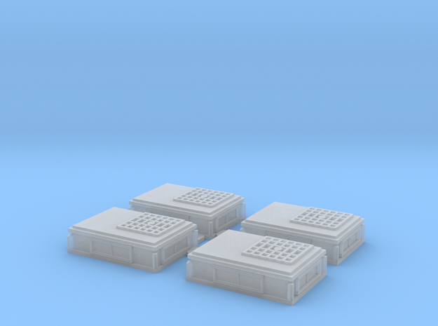 Rooftop-Mounted Air Conditioner Units (N scale) in Clear Ultra Fine Detail Plastic