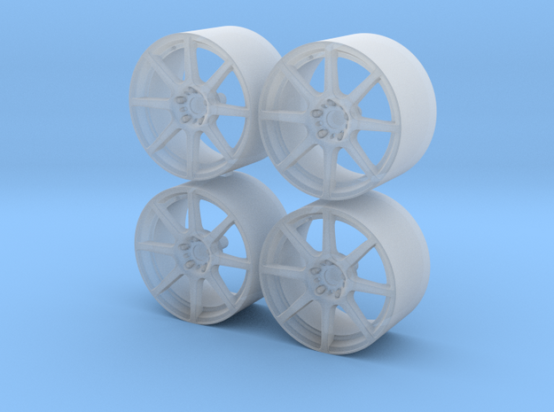1/24 - 18'' Blitz BRW P08 - model wheel (male) in Clear Ultra Fine Detail Plastic