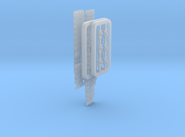 SicDemRhiOppressorTankTreads053up in Clear Ultra Fine Detail Plastic