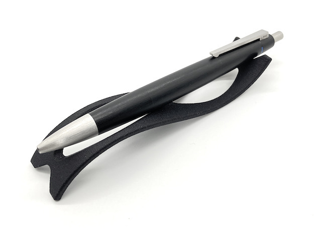 Wave shaped pen tray in Clear Ultra Fine Detail Plastic