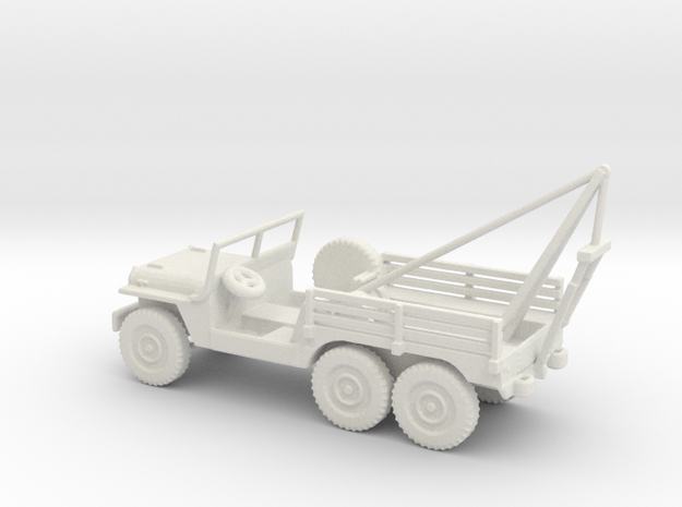 1/35 Scale 6x6 Jeep MT Wrecker in White Natural Versatile Plastic
