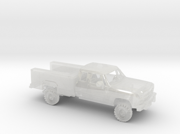 1/160 1991-93 Dodge Ram Ext.Cab Utility Bed Kit in Clear Ultra Fine Detail Plastic
