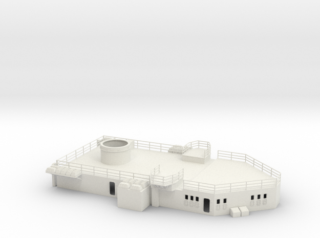 1/100 DKM Admiral Scheer Structure Aft Deck1 in White Natural Versatile Plastic