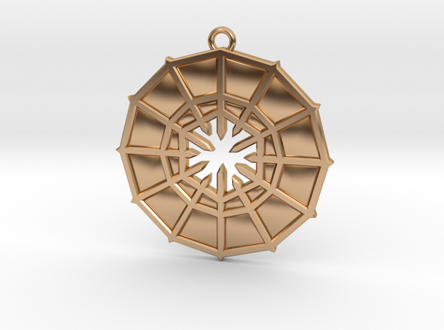 Rejection Emblem 05 Medallion (Sacred Geometry) in Polished Bronze