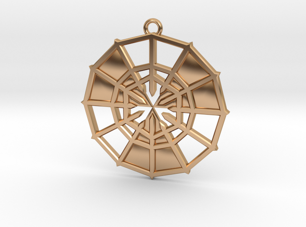 Rejection Emblem 12 Medallion (Sacred Geometry) in Polished Bronze