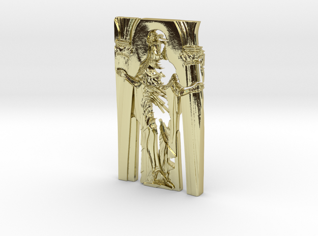 Jesus Christ King of Mankind Death of No Deity 3D  in 18K Yellow Gold