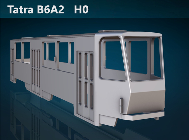 Tatra B6A2 H0 [body] in Tan Fine Detail Plastic