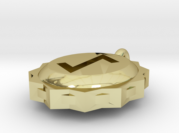 Pendant Rune EIHWAZ in 18k Gold Plated Brass