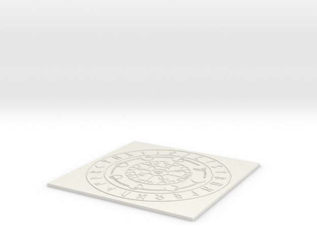 Runes Board in White Natural Versatile Plastic
