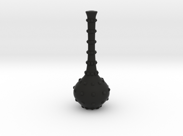 Little studded vase in Black Natural Versatile Plastic