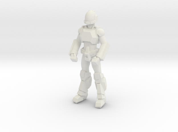 Mospeada Soldier in White Natural Versatile Plastic: 1:48 - O