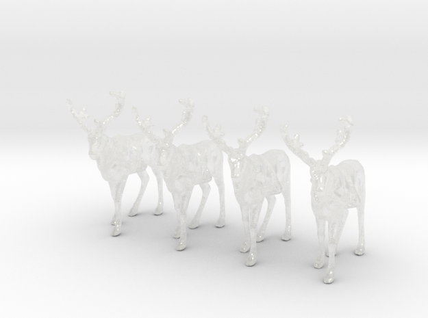 Reindeer Walking Harness in Clear Ultra Fine Detail Plastic: 1:160 - N