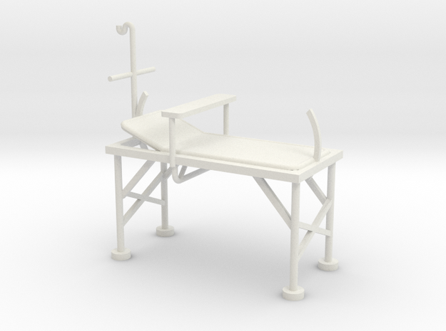 1/35 Scale Army Hospital Cot in White Natural Versatile Plastic