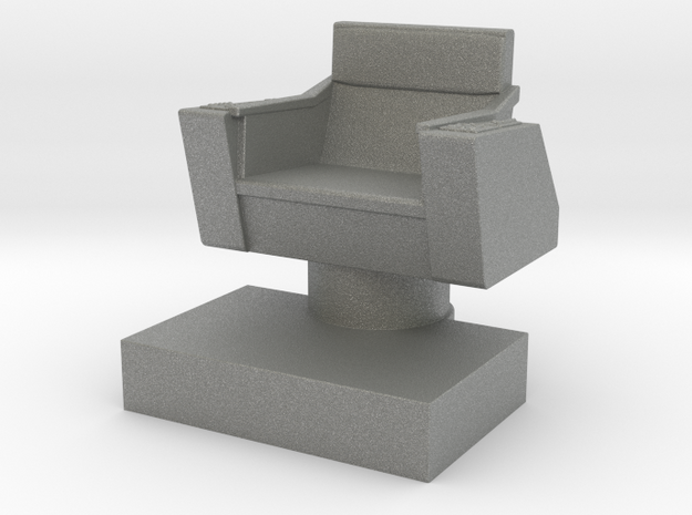 Captain's Chair Game Piece in Gray PA12