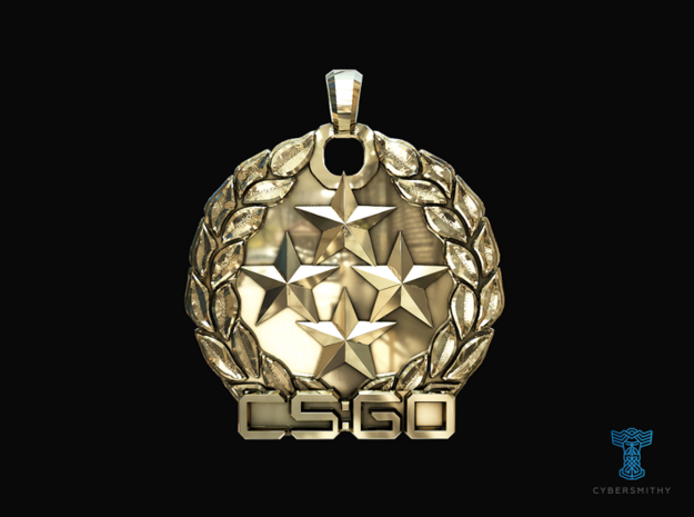 CS:GO - Gold Nova Master Pendant in 14K Yellow Gold