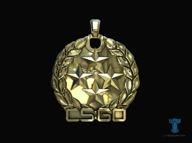 CS:GO - Gold Nova Master Pendant in Polished Brass