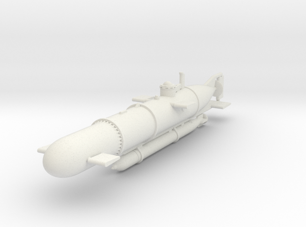 1/144 Hecht 'Type XXVIIA' midget submarine in White Natural Versatile Plastic