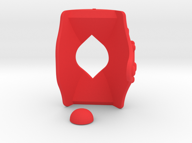 Far Seer Cultist Armor with Medium Insert in Red Processed Versatile Plastic