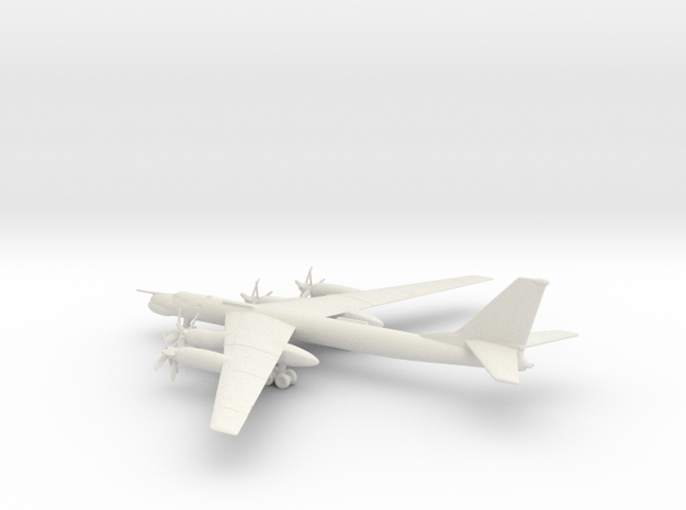 1:400 Tupolev Tu-95 in White Natural Versatile Plastic: 1:400