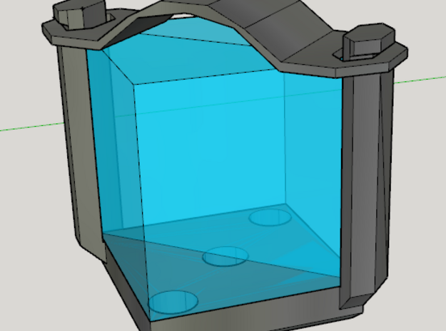 Beamsplitter cube adapter for Thorlabs B4C in White Natural Versatile Plastic